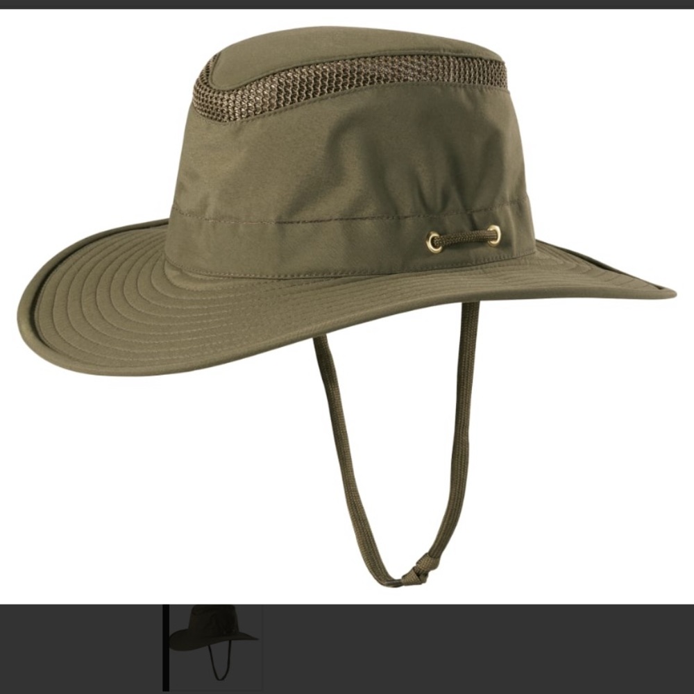 TILLEYs AIRFLO HAT LTM6 BROAD BRIM HAT OLIVE SPF 50 FLOATS BOATING FISHING